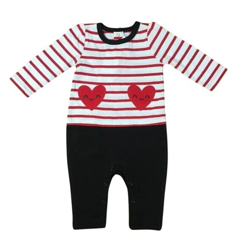 Gymboree Baby Girls' One Piece – Size 12-18M – Red, White & Black – 100% Cotton - Picture 1 of 6
